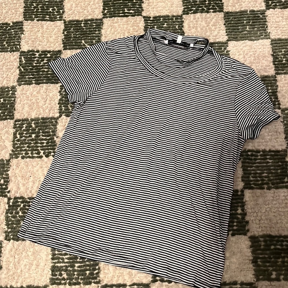 English Factory black and white striped T-shirt with choker